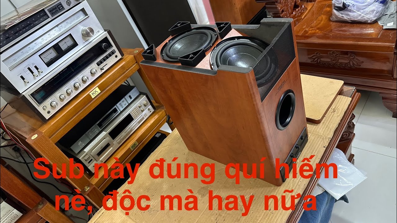 Sub KENWOOD SW-508ES, 2 bass up base, very unique, rare, very good