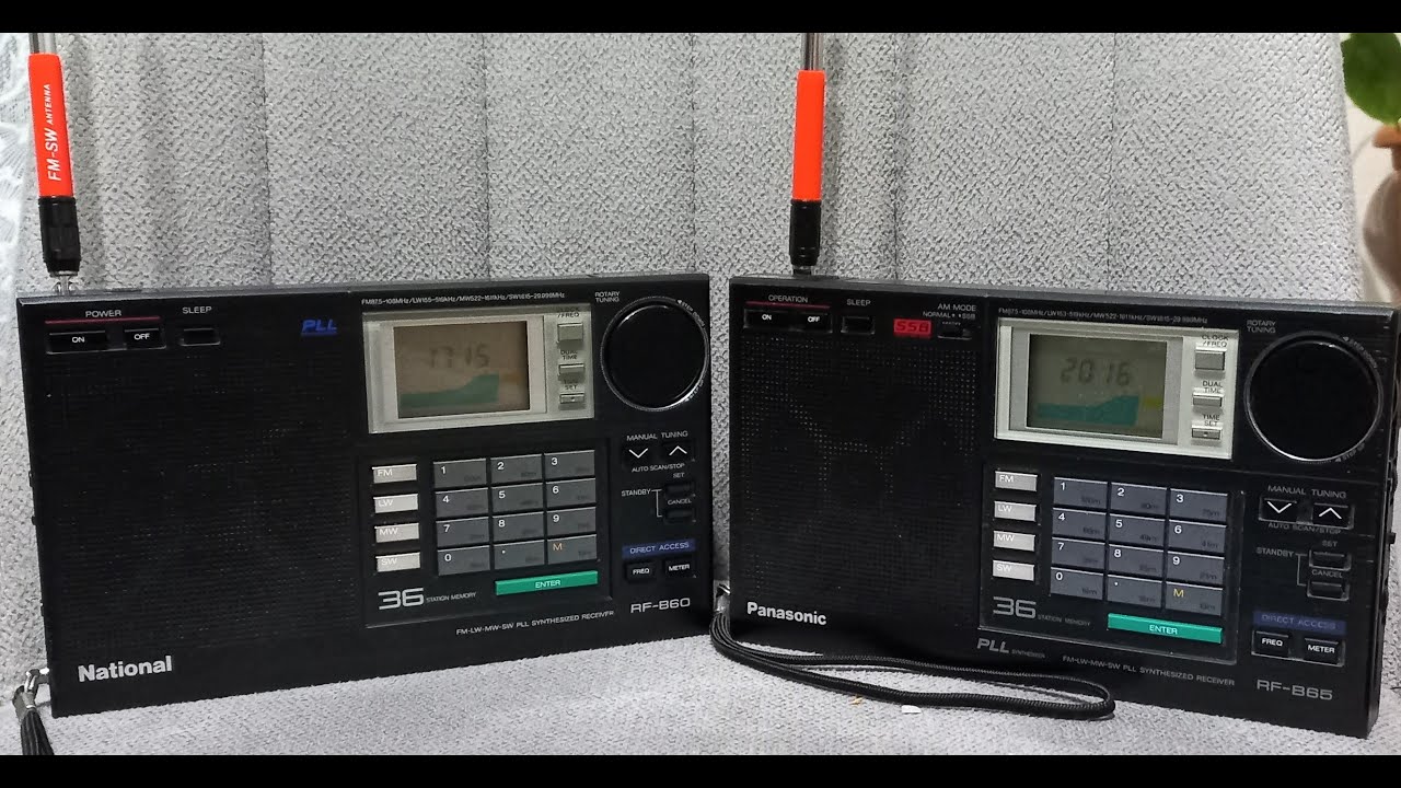 National RF-B60 Panasonic RF-B65 SHORT WAVE COMPARISON - YouTube