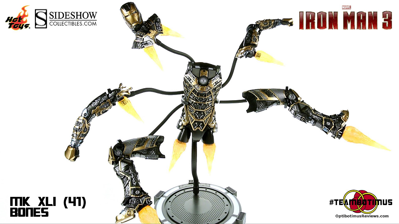 Video Review of the Hot Toys Iron Man 3: Mark XLI (41) Bones - YouTube