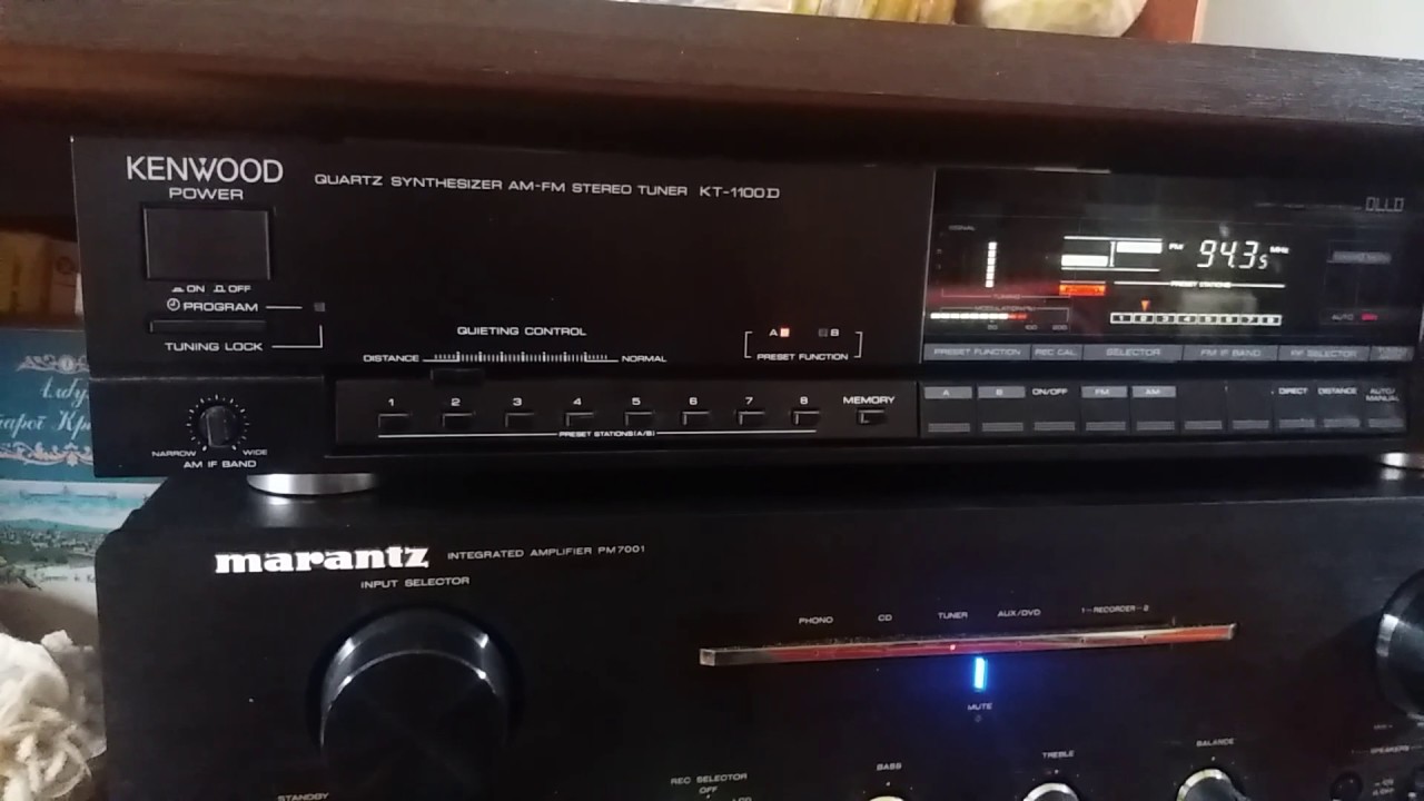 Kenwood tuner KT-1100D - YouTube