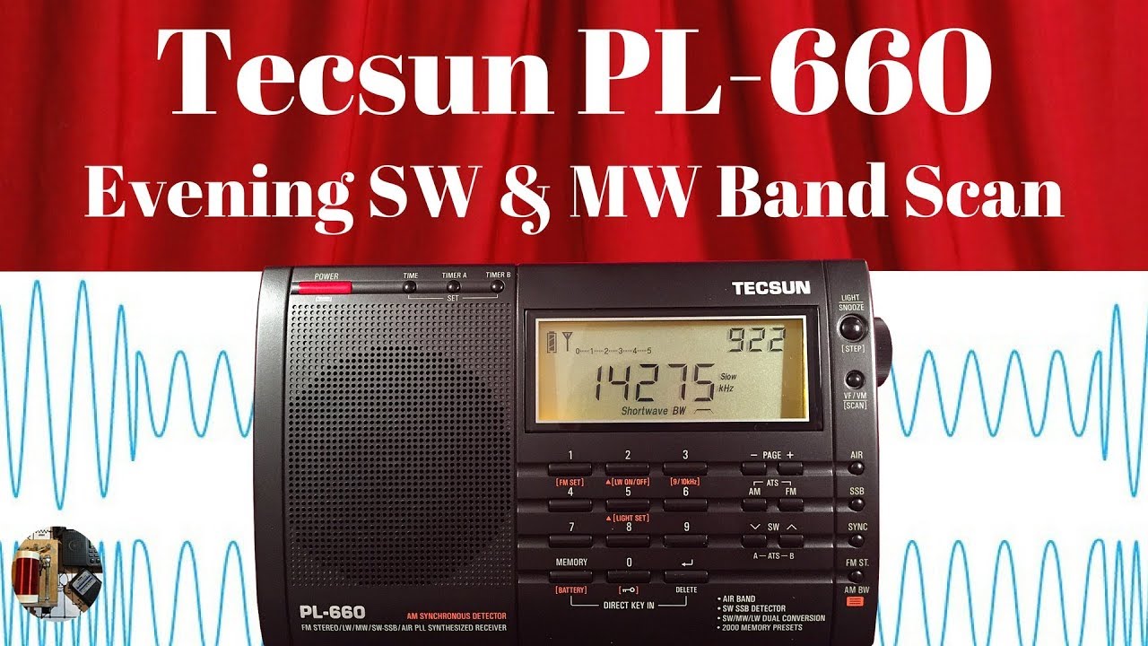 Tecsun PL-660 Evening Shortwave & MW Band Scans - YouTube