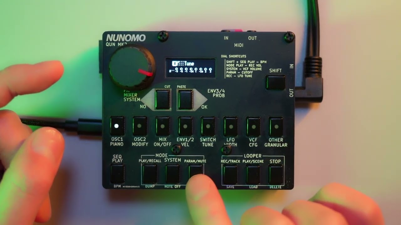 NUNOMO QUN MK2: Basic operations, sequence input, and sound