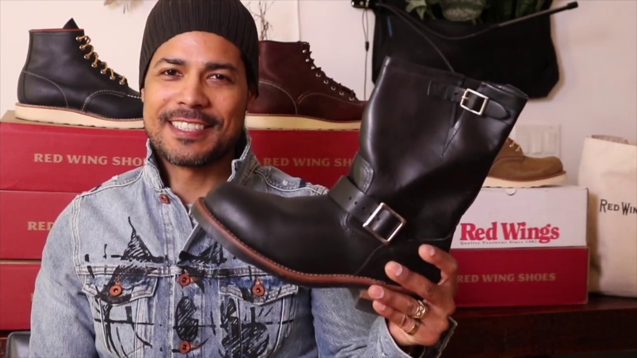 Red Wing 2268 Engineer in Black Chrome Leather - YouTube