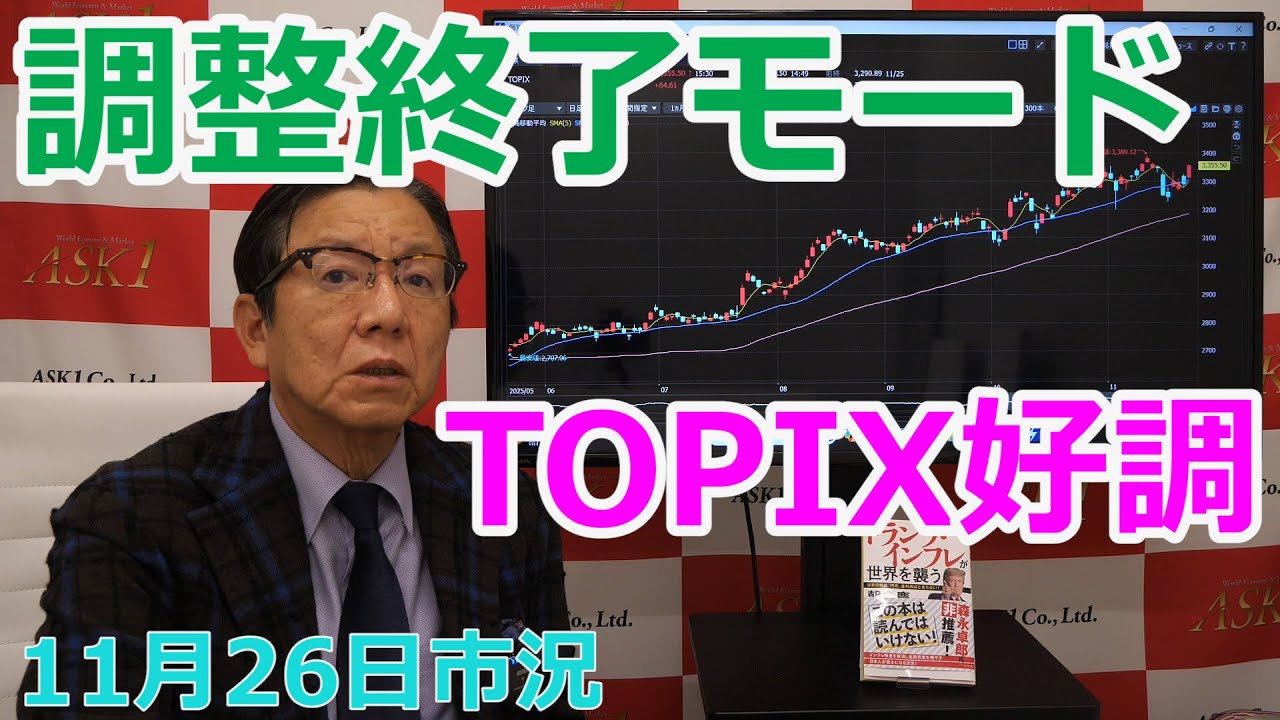 November 26, 2025 [End of Adjustment Mode, TOPIX Strong] (Market
