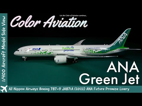 1/400 Scale Model Airplane ANA Green Jet Future Promise Livery