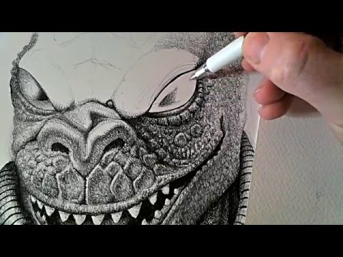 Drawing Bossk the bounty hunter from Star Wars V The Empire