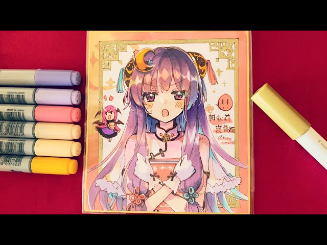 copic】チャイナ服パチュリー様いてみた【イラストメイキング 】東方