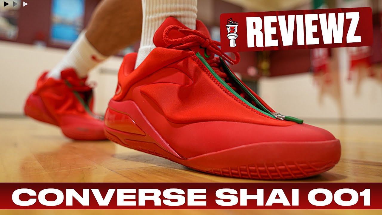 The BEST Christmas Hoop Shoe?!? | Converse SHAI 001 Winter Red