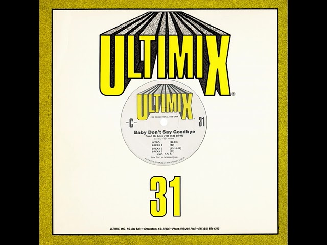 Dead Or Alive - Baby Don't Say Goodbye (Ultimix Version) - YouTube