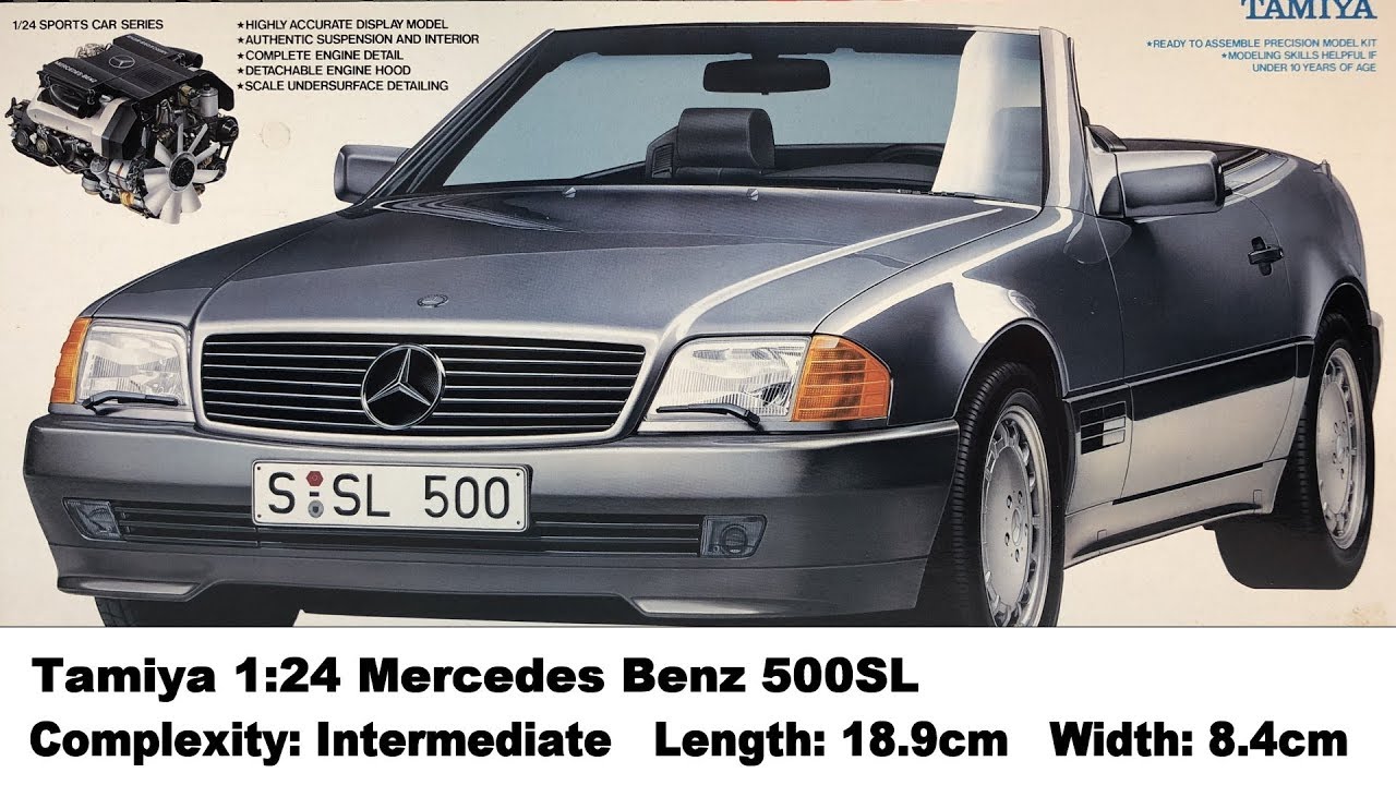 Tamiya 1:24 Mercedes Benz 500SL Kit Review - YouTube