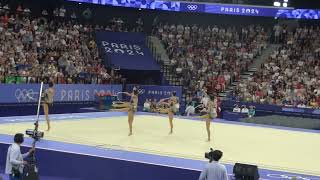 パリ五輪 新体操団体決勝 中国「5フープ」2024.8.10 - YouTube