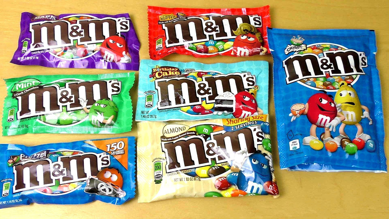 M&M's in different Flavors [Mars mms Variety Review] - YouTube