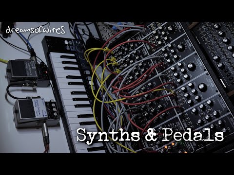 Synths + Pedals: Vintage Boss DSD-3 & RV-3 as delay/Reverb w