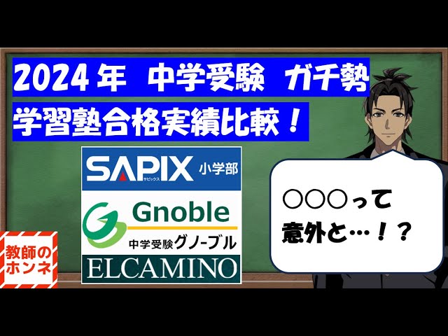 SAPIX, Gnoble, El Camino] A thorough comparison of cram schools