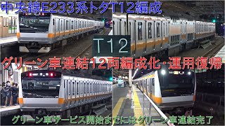 中央線など E233系グリーン車組み込み編成 営業運転開始／2024年10月13