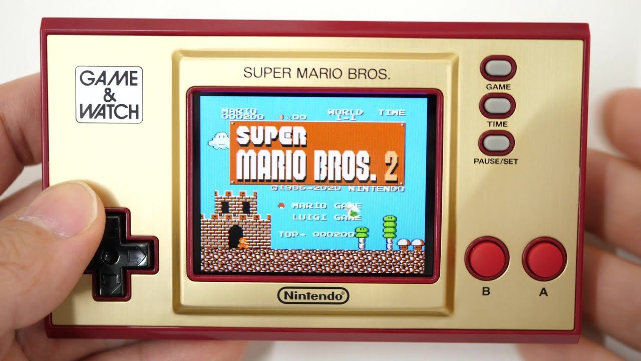 ゲーム＆ウオッチ スーパーマリオブラザーズ」でスーパーマリオ