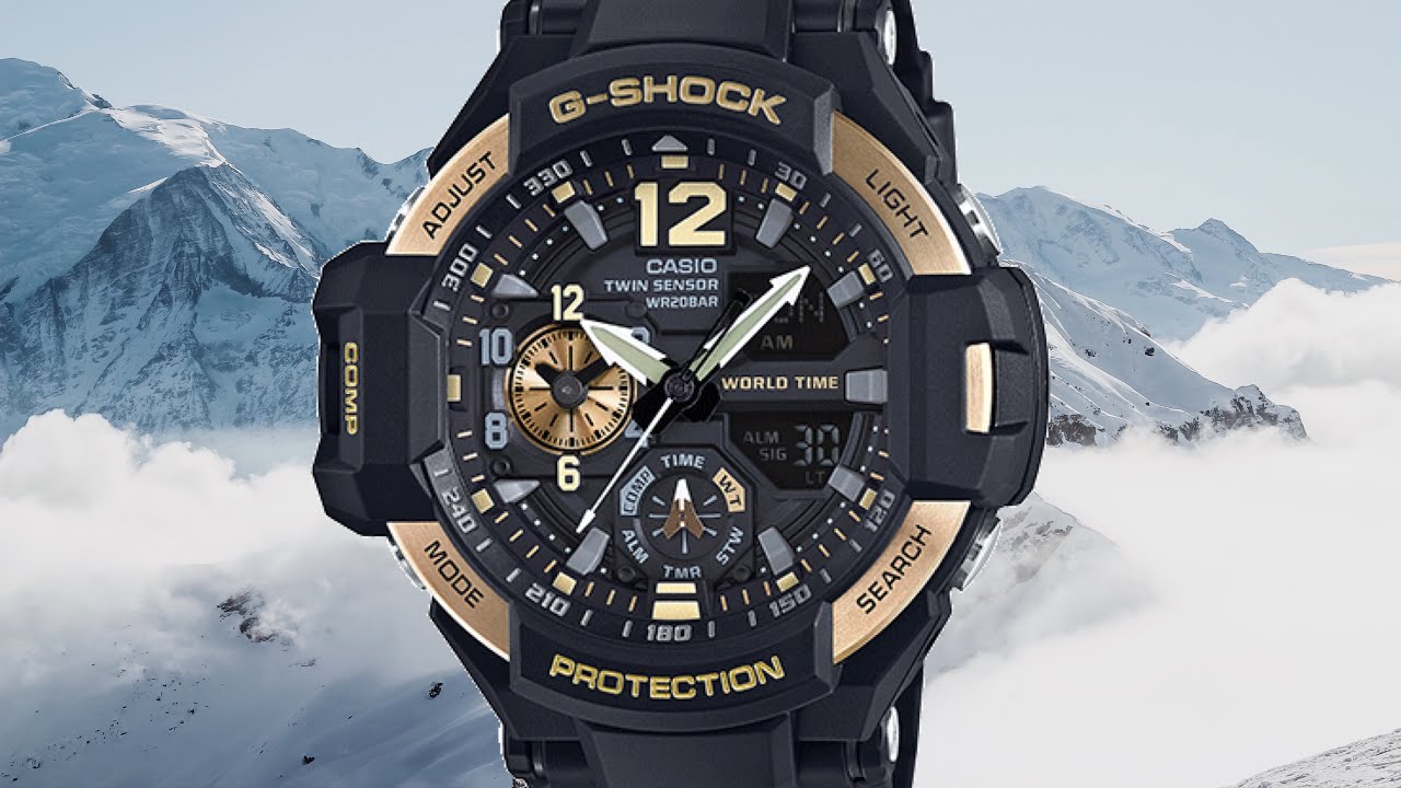 Review G-SHOCK Master Of G GA1100-9G World Timer - YouTube