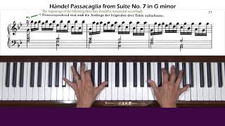 Handel Passacaglia from Suite No. 7 in G minor HWV 432 Piano