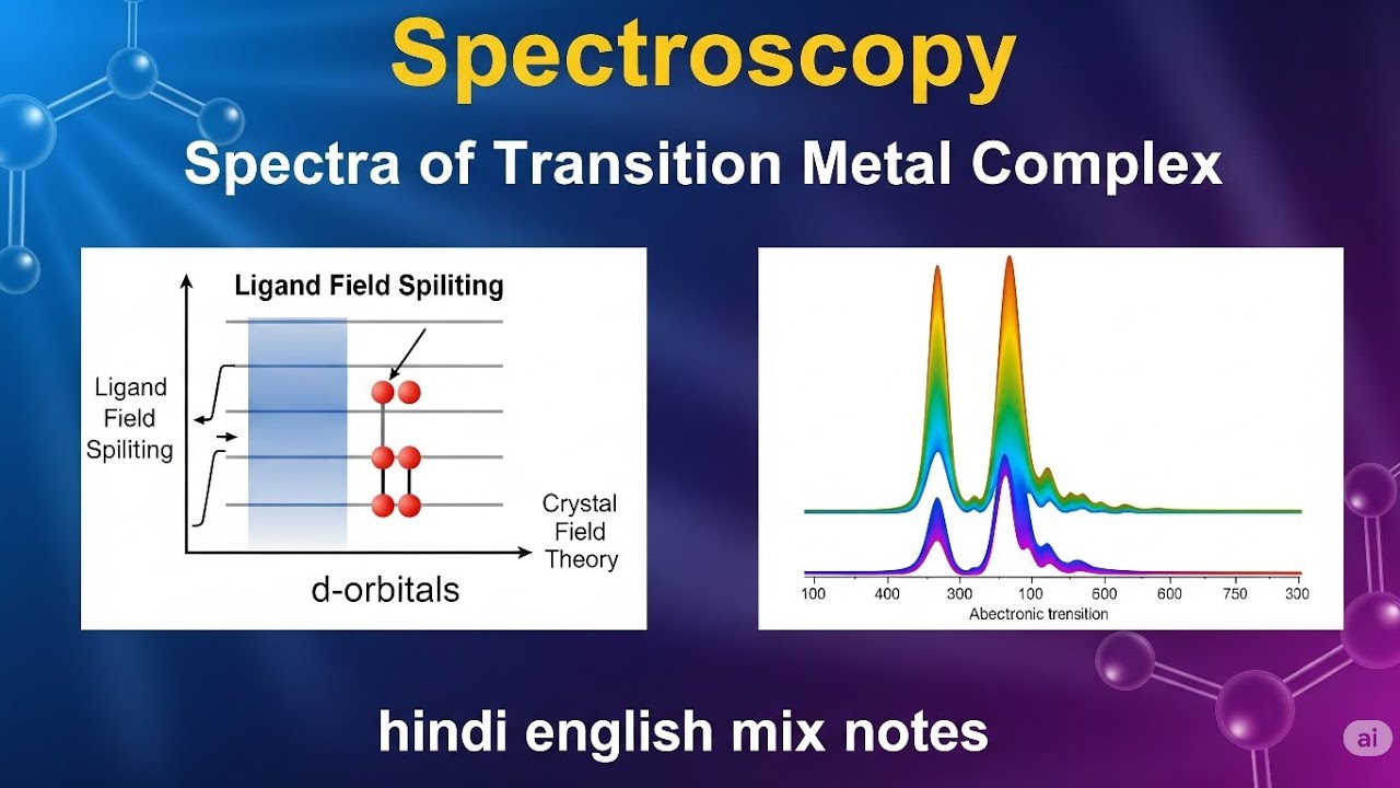 Electronic spectra of polyatomic molecules in hindi notes || MSc
