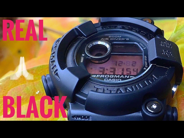 REAL BLACK Titanium FROGMAN | DW-8200BK Red display model - YouTube