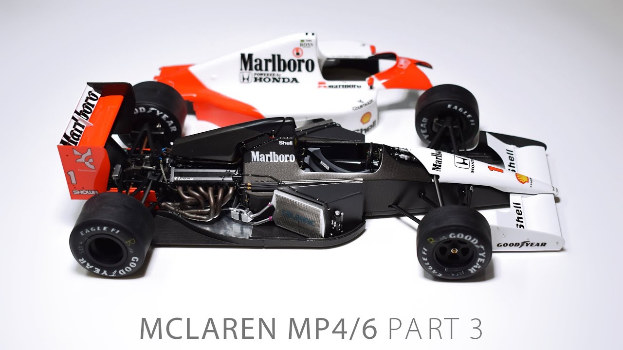 Building Senna's MP4/6 PART 3 McLaren Fujimi 1/20 F1 Scale Model