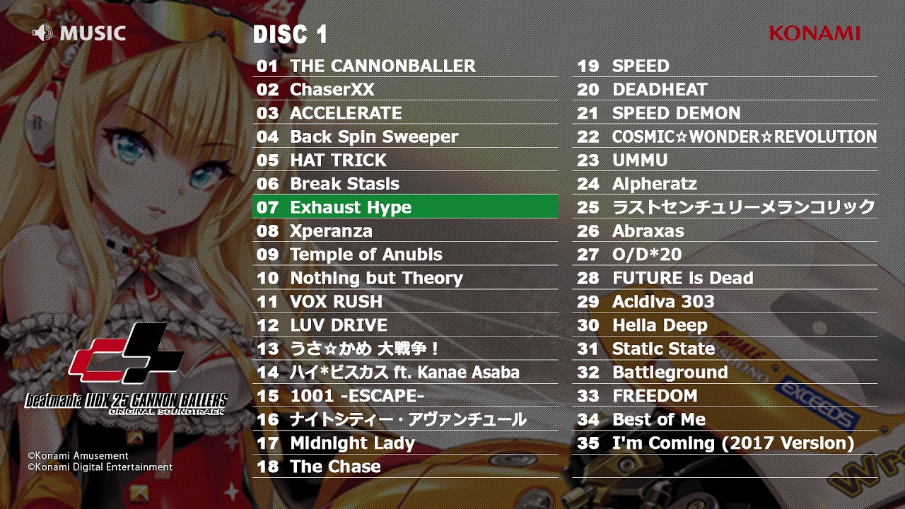 beatmania IIDX 25 CANNON BALLERS ORIGINAL SOUNDTRACK【DISC4