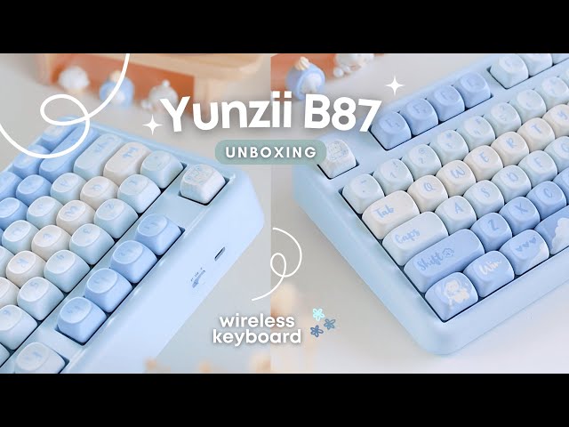 YUNZII B87」cute VIA/QMK keyboard & matching wrist rest
