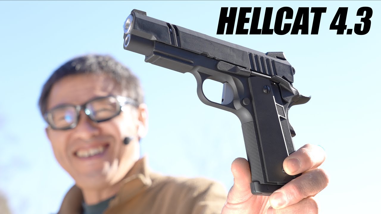 Carbon8 HellCat 4.3 Co2ガスブローバックガスガン レビュー - YouTube