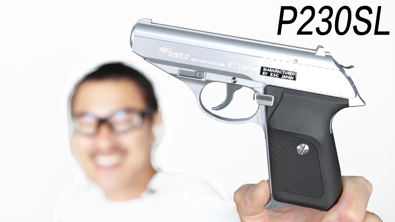 KSC SIG P230 SL ヘビーウエイト シルバー ガスガンレビュー - YouTube