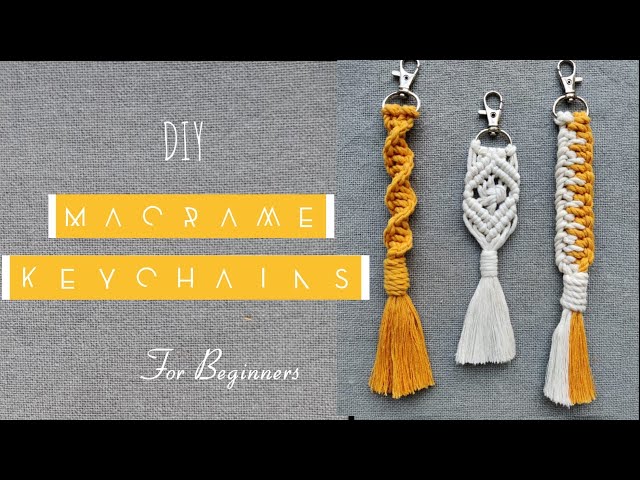 Macrame Keychain for Beginners | Macrame Tutorial Step by Step