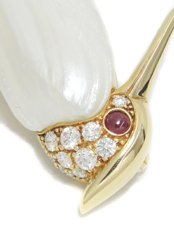 MIKIMOTO】【ソーティング】ミキモト『K18YG ブローチ 淡水パール