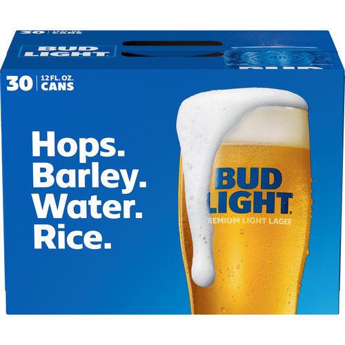 Bud Light Beer - 30 Pack Cans, 360 fl oz - ShopRite