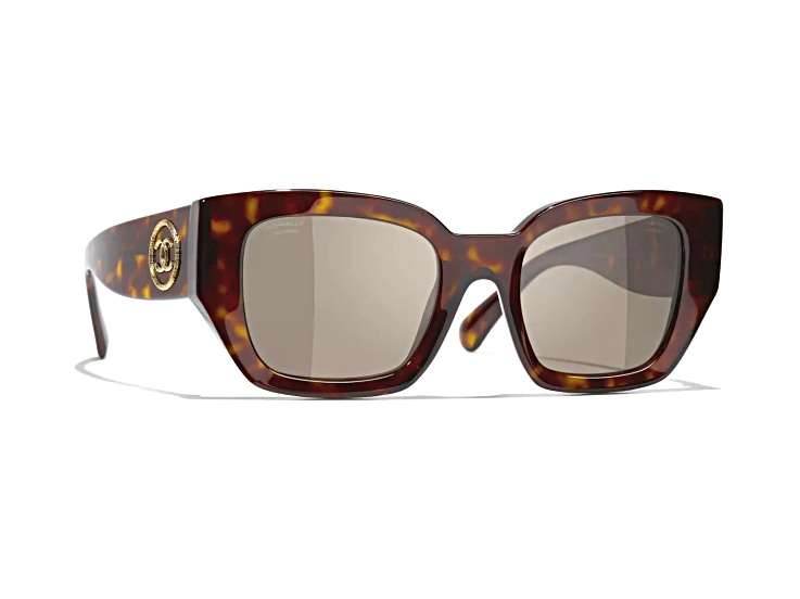 Chanel Dark Brown Tortoise Frame with 