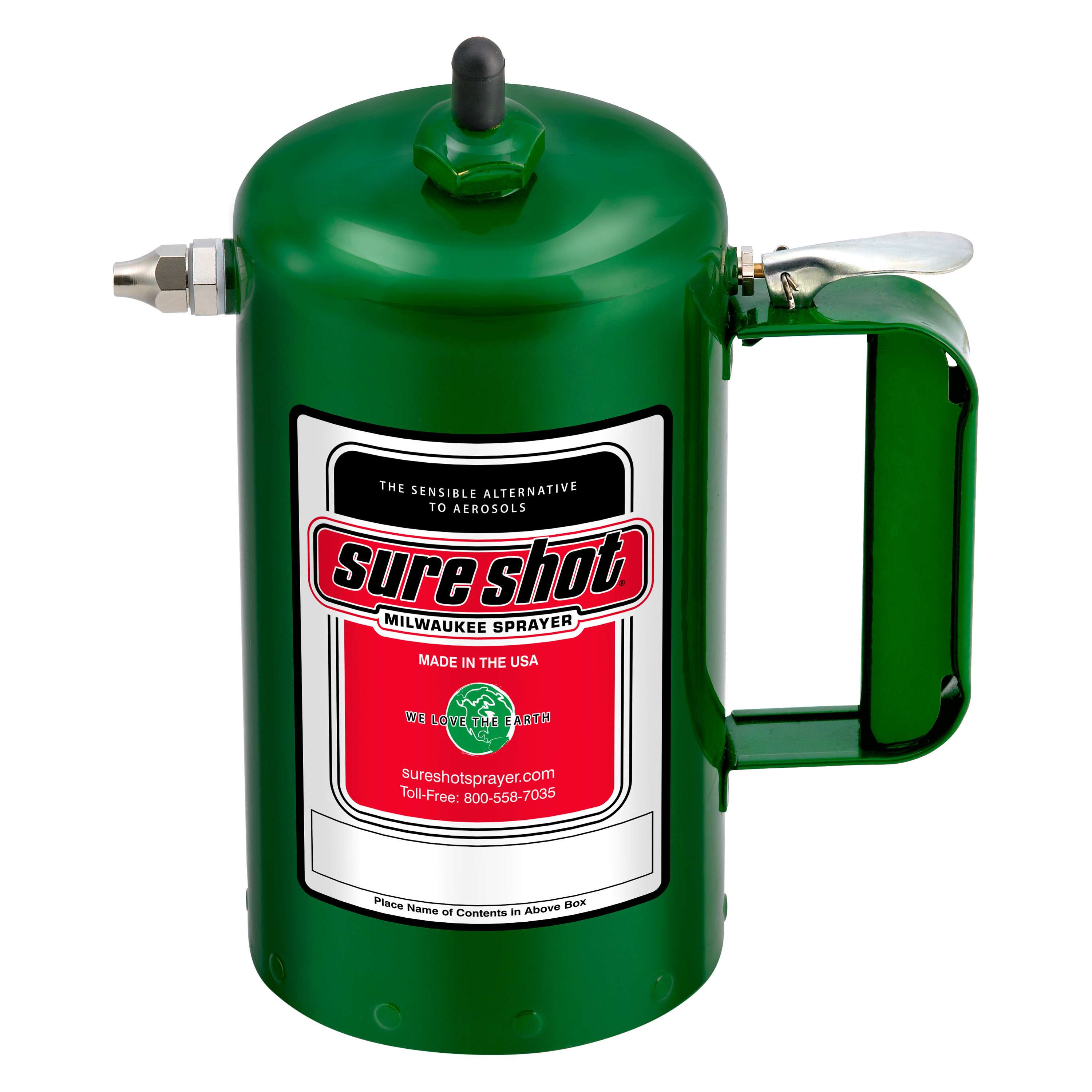 Milwaukee Sprayer® A1000G - Sure Shot™ 32 oz. Nickel Plated Green
