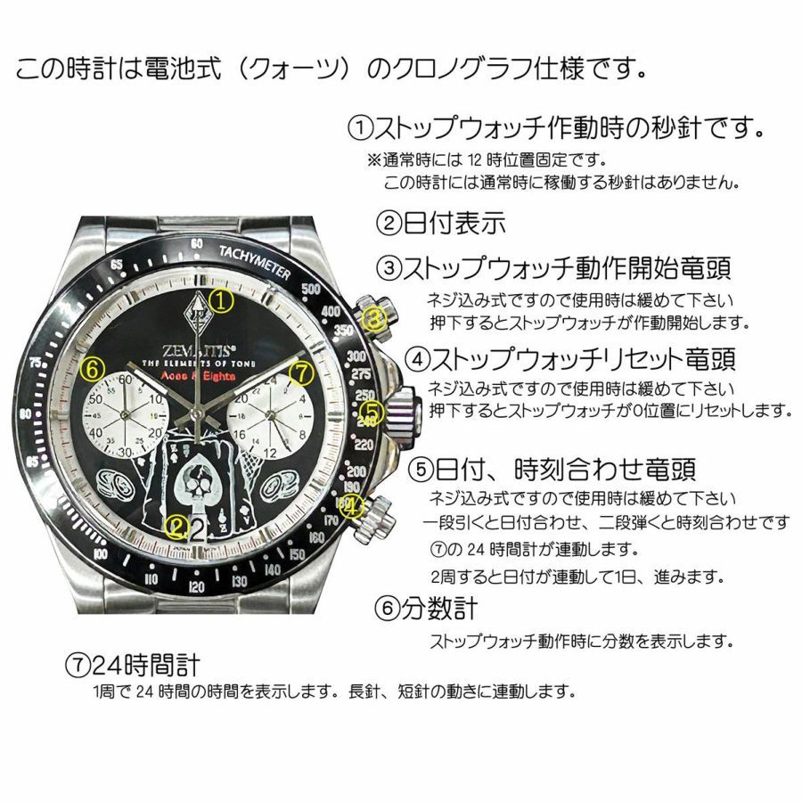 Zemaitis Watch ZWCHRONO25DH, (ドラゴン&ハート)（新品/送料無料