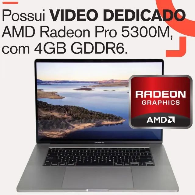 Macbook Pro 16 A2141 I7 2TB 32b Video Radeon 5300m Cinza Espacial