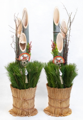 関東向け 120cmコモ巻き門松 対