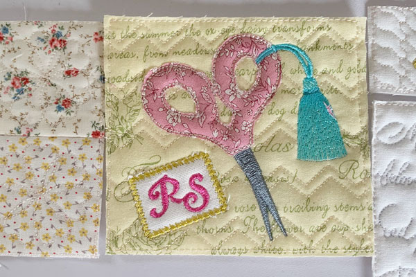 ソーイングモチーフのミシンやハサミなどのパーツ作り【ミシン刺しゅう