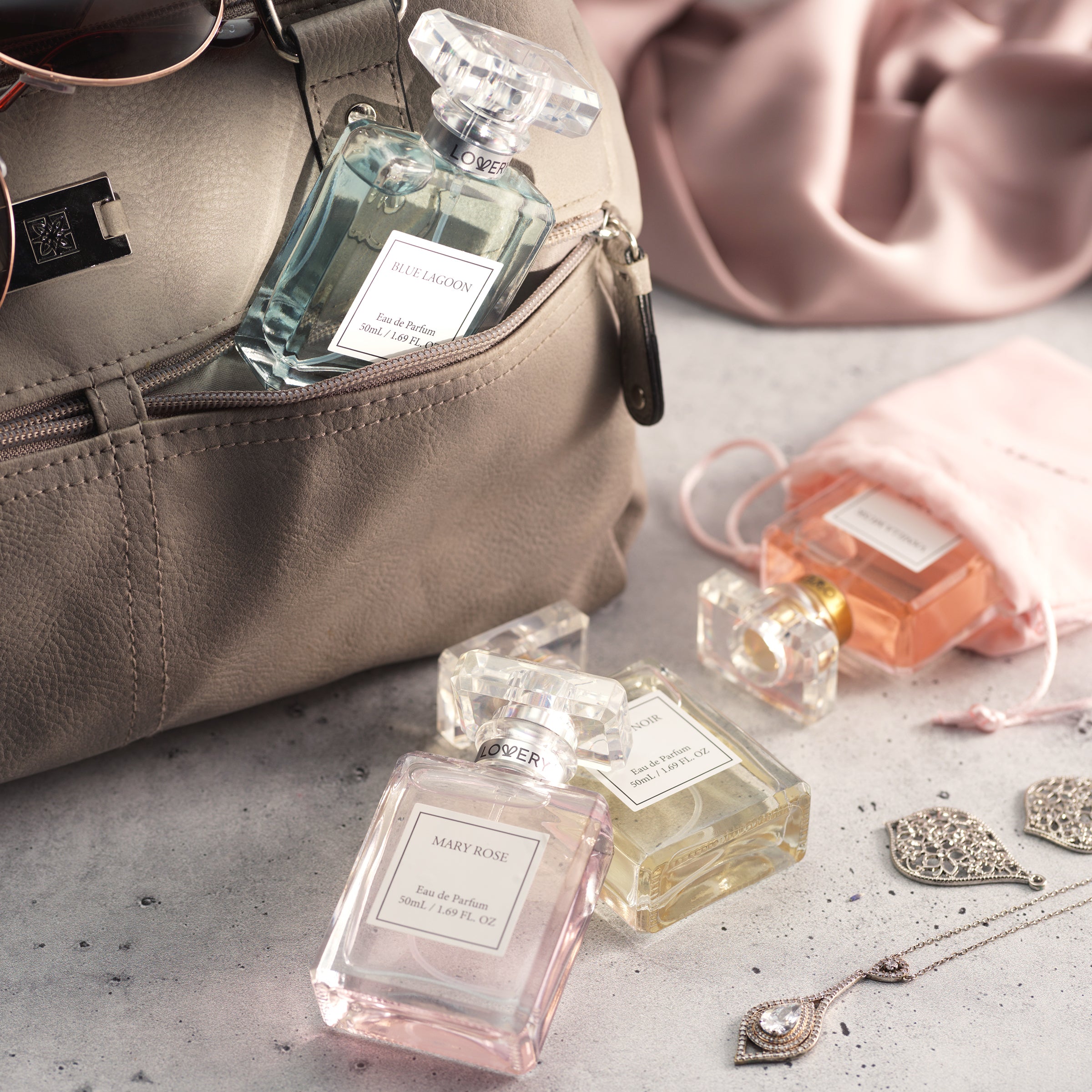 Perfume Set for Women - 4pc Floral Parfum Sampler Valentine's Day