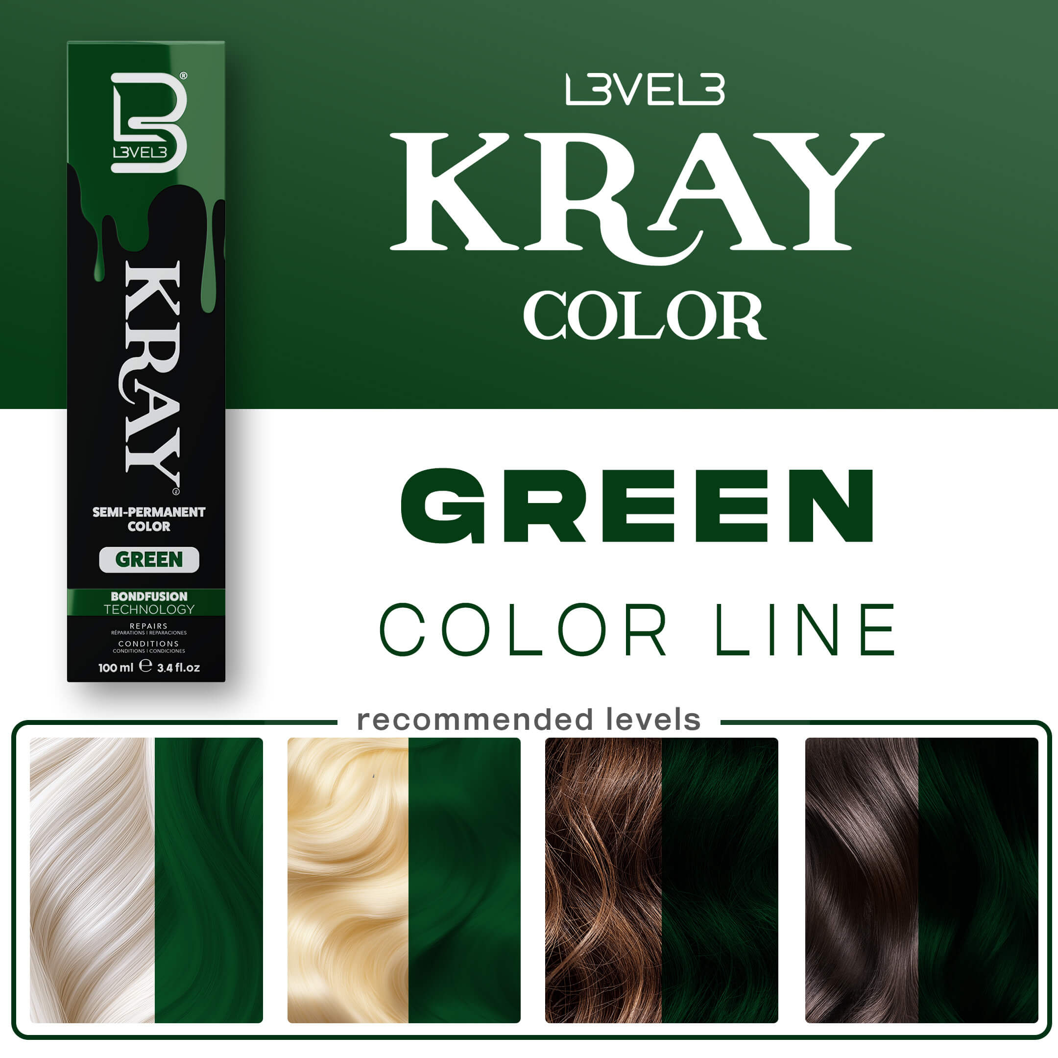 Green Semi Permanent Color – L3VEL3