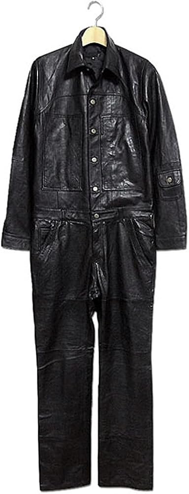 Amazon.co.jp: [EVERSOUL] 本革 つなぎ メンズ ツナギ レザー