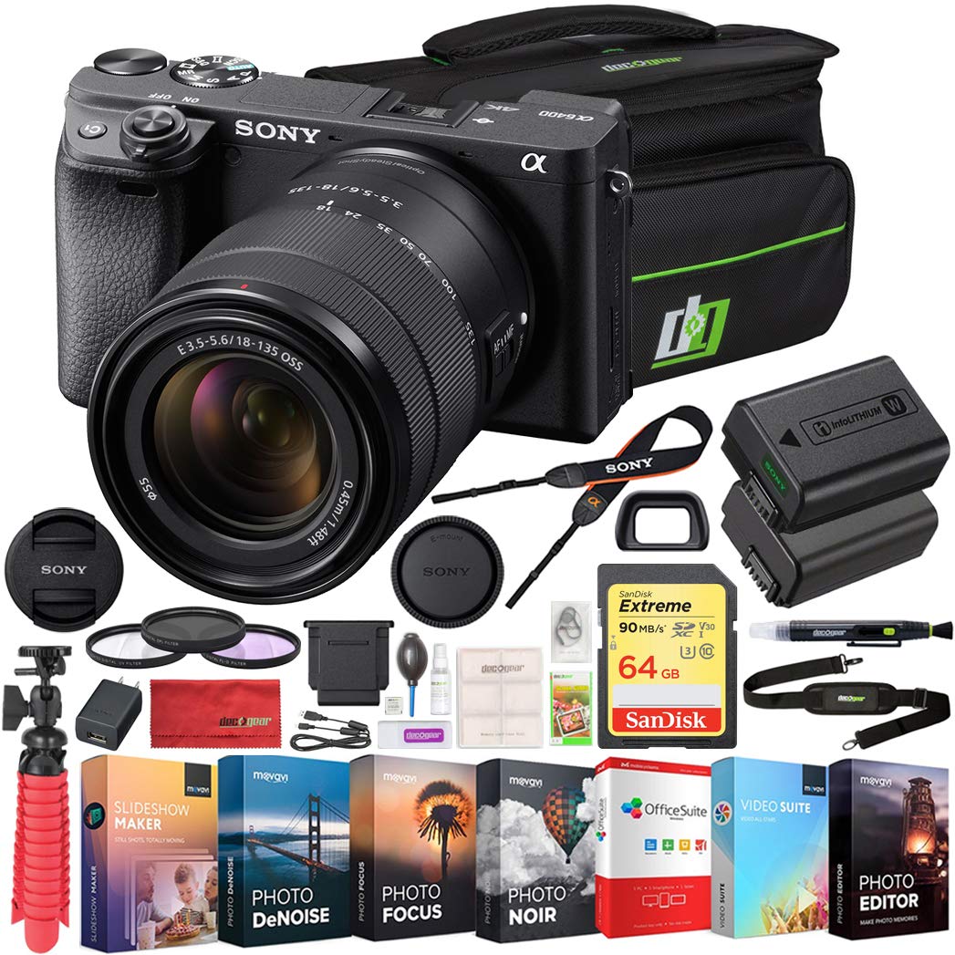 Amazon.com : Sony a6400 4K Mirrorless Camera with 18-135mm F3.5