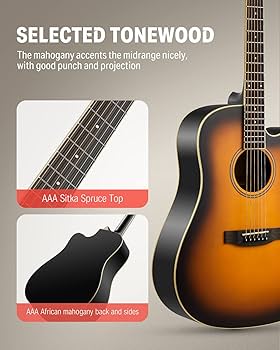 Amazon.com: Donner Acoustic Guitar for Beginner Adult Full Size