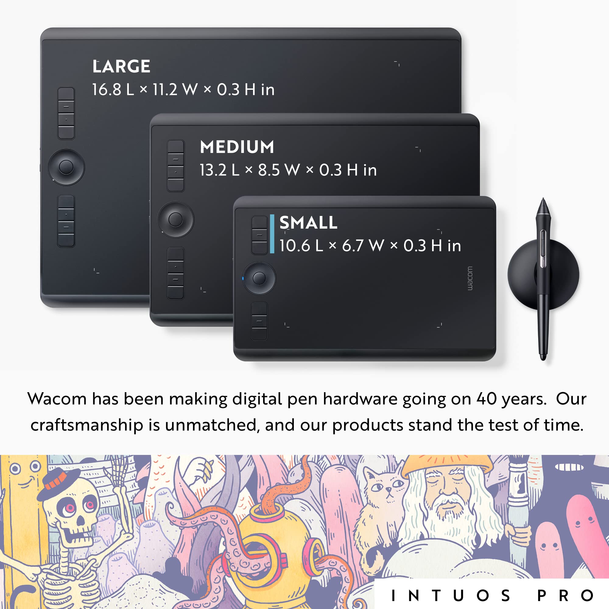 Amazon.com: Wacom Intuos Pro Drawing Tablet, Small 10.6