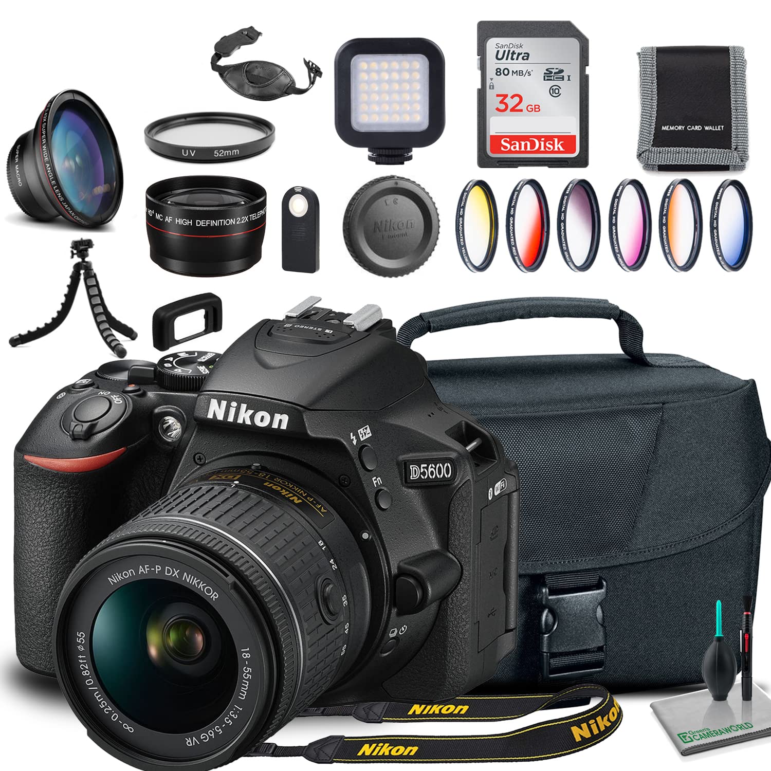 Amazon.com: Nikon D5600 DSLR Camera with 18-55mm Lens (1576) +