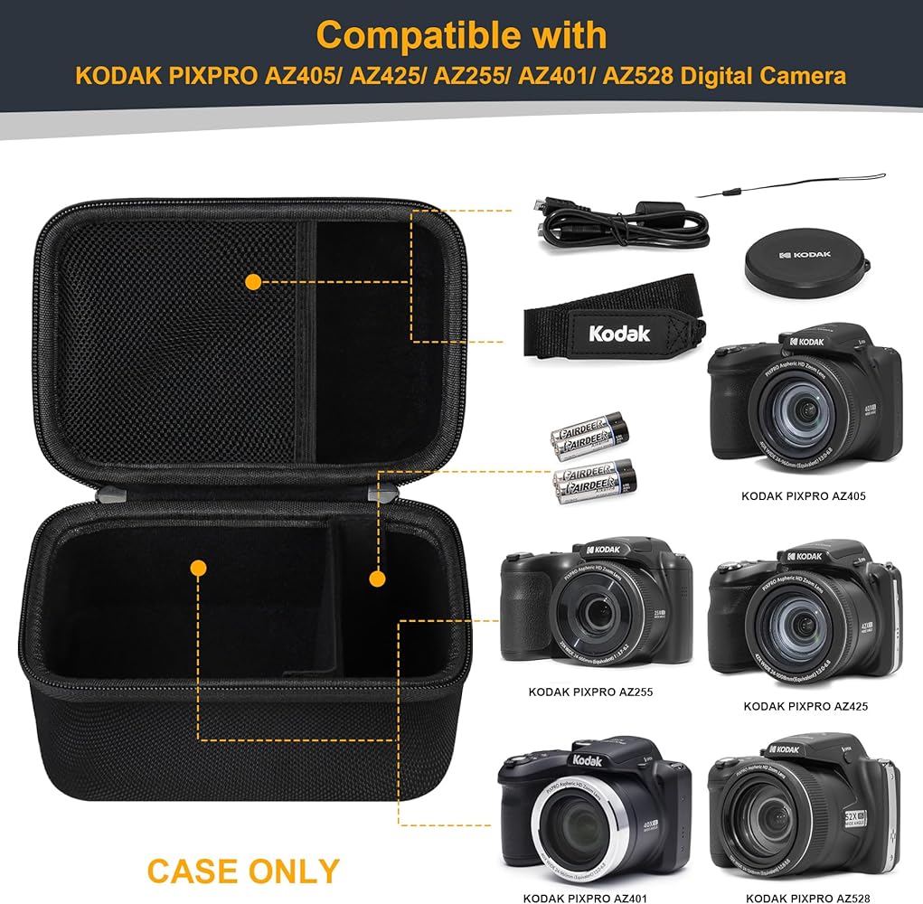 Amazon.com : RAIALL Camera Case for KODAK PIXPRO AZ405/AZ425/AZ255