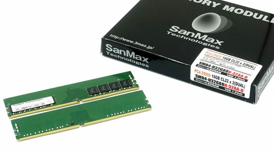 SanMax 8GB2枚 DDR4 メモリ PC4-3200 16GB DDR4メモリ 16GB(8GB2枚組
