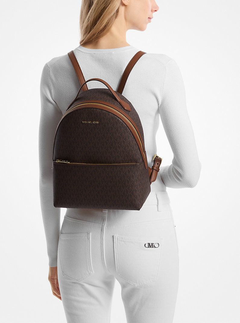 Sheila Medium Logo Backpack in BROWN - Sale | Michael Kors [US]