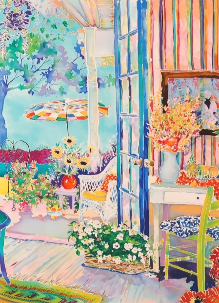 ジェニファー・マークスがシルクスクリーンの版画で制作したインテリア