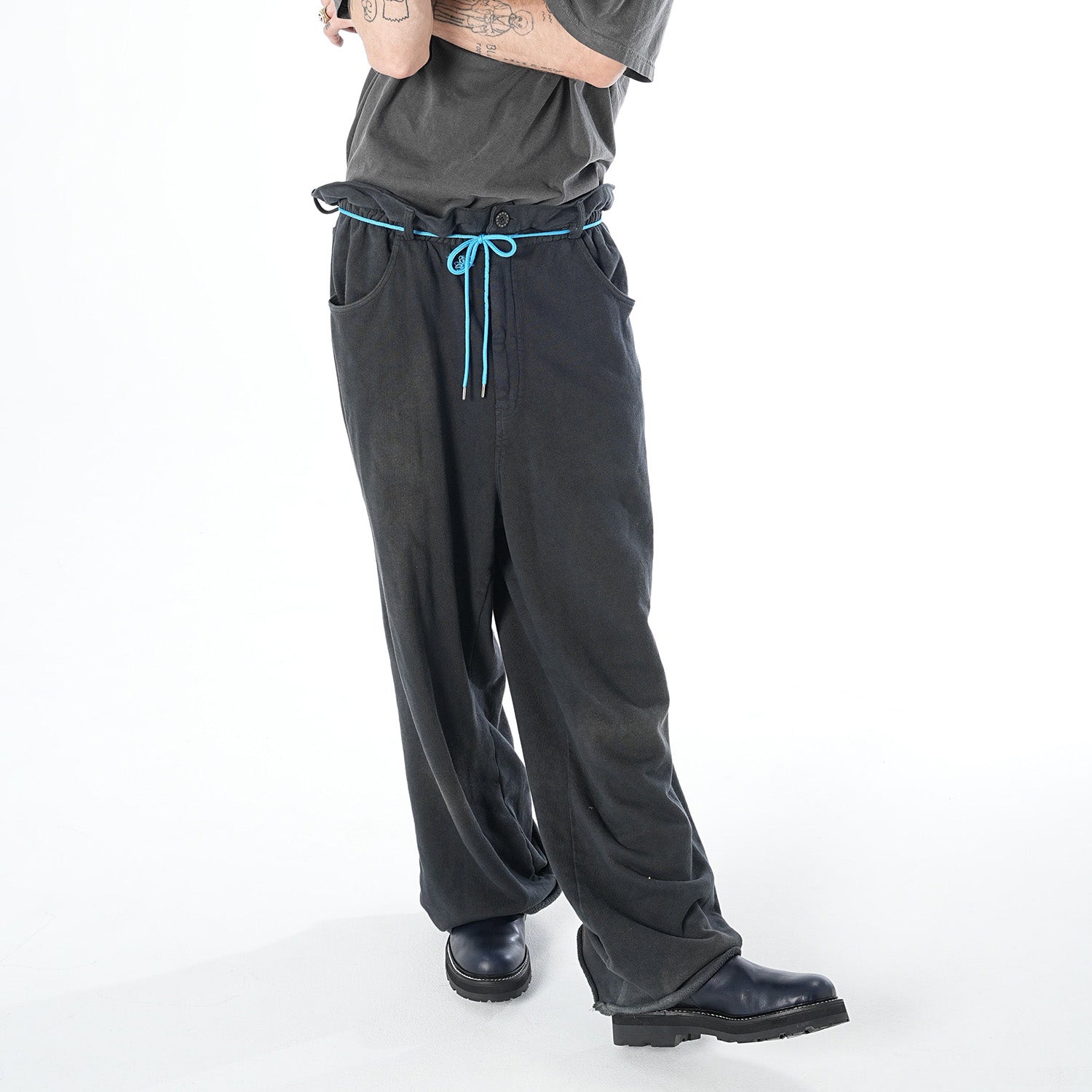 MUZE TURQUOISE LABEL - ×SYUMAN. RAVIOLI TROUSERS TYPE SWEAT(BLACK